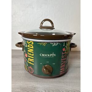 Crock Pot Limited Edition Slow Cooker Autumn Fall Green Thanksgiving 2.5 Quart